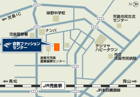 倉敷ファッションセンター　地図